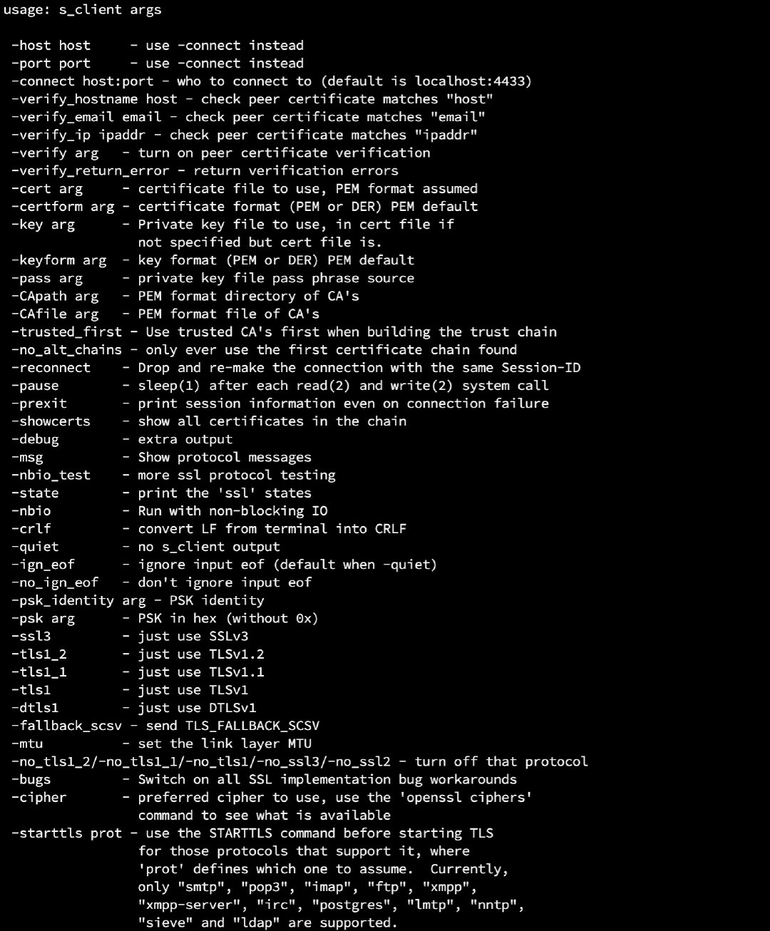 openssl s_client