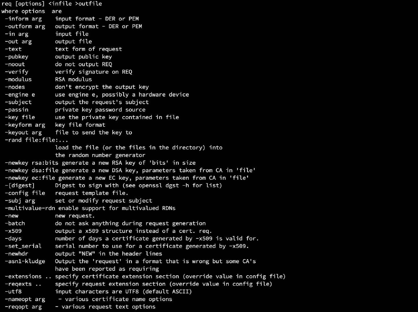 openssl req