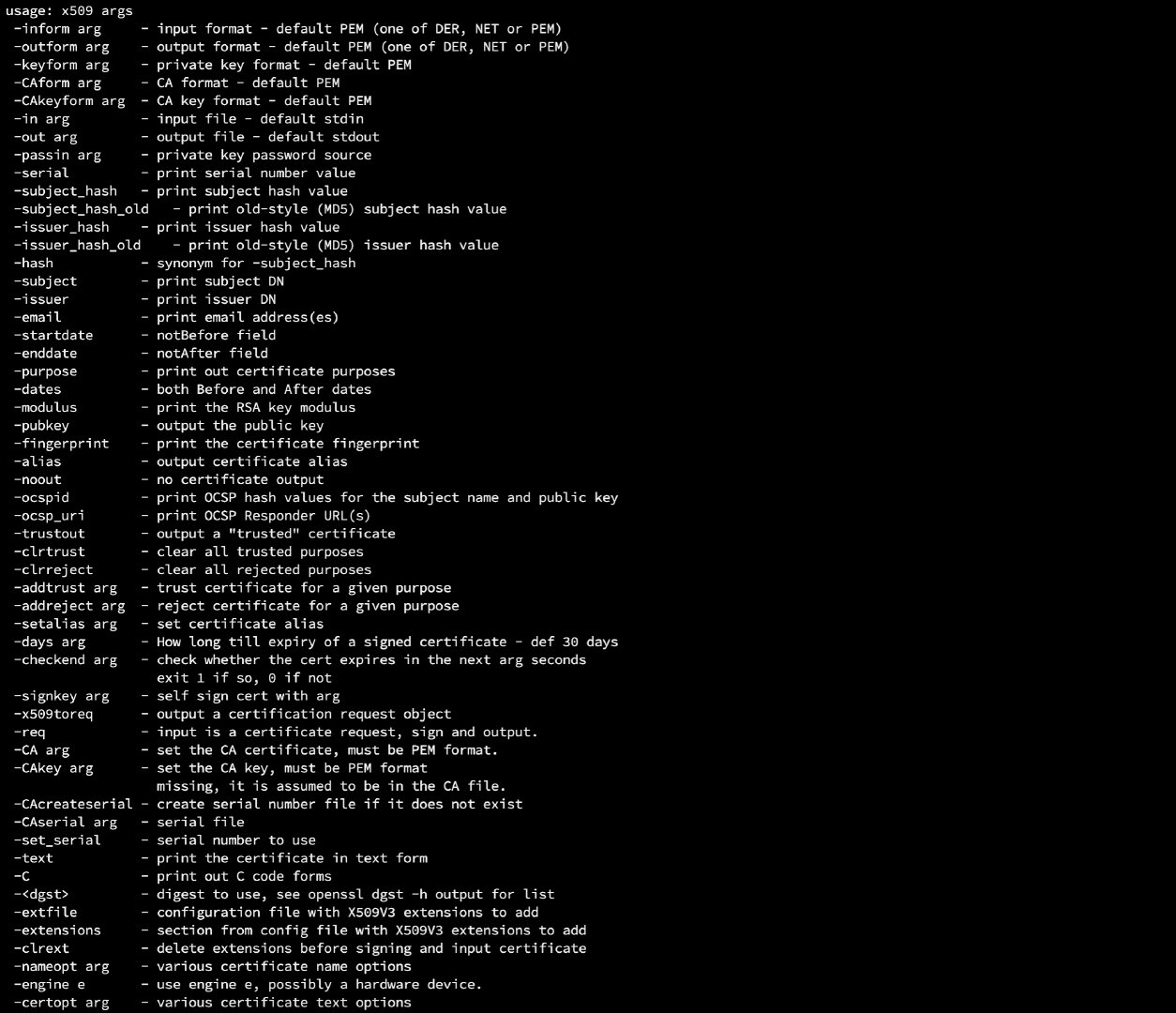 openssl x509