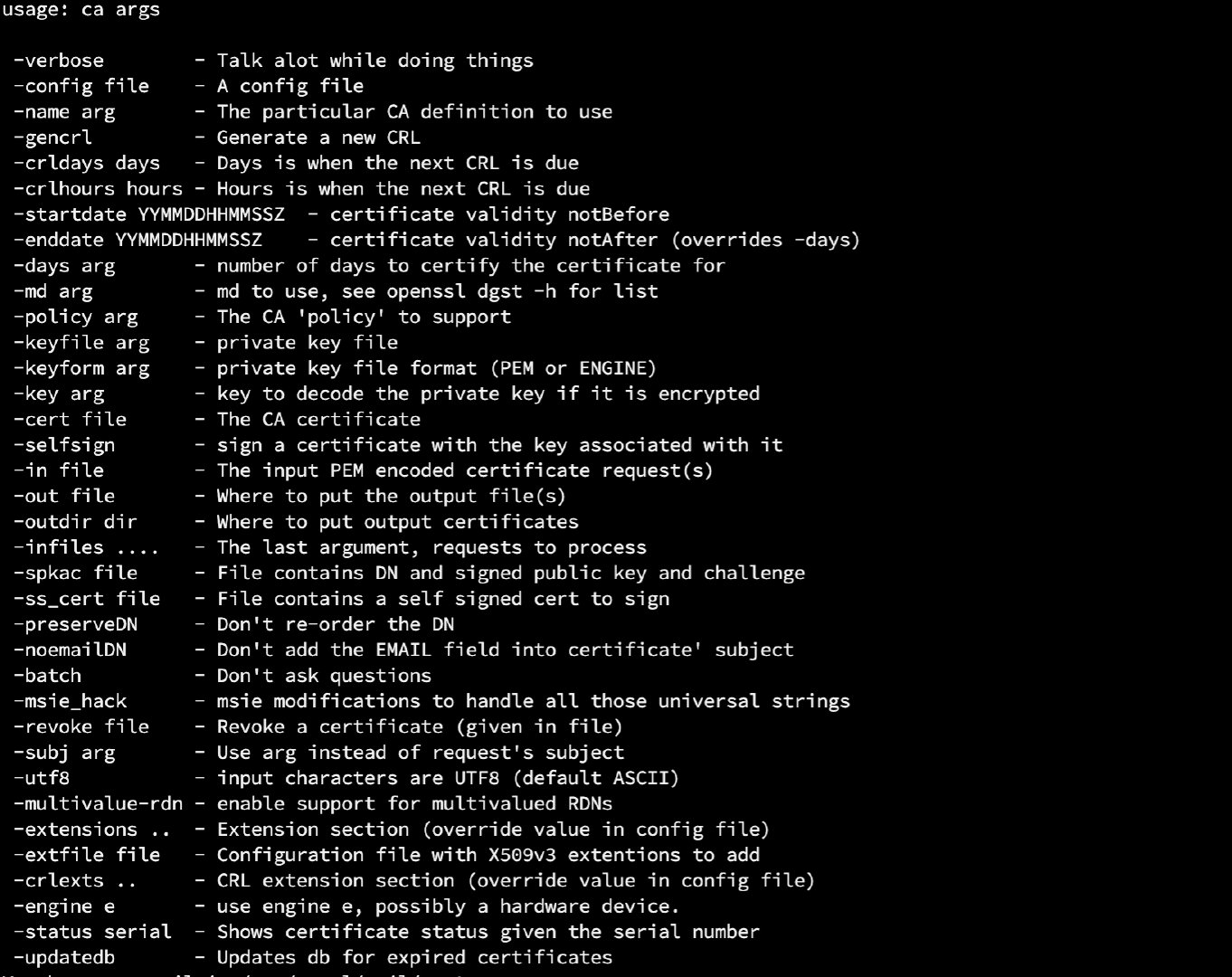 openssl ca